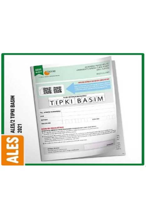 ALES 2021/2 Sınavı Tıpkı Basım Türkiye Geneli Deneme Çözümlü İnformal Yayınları