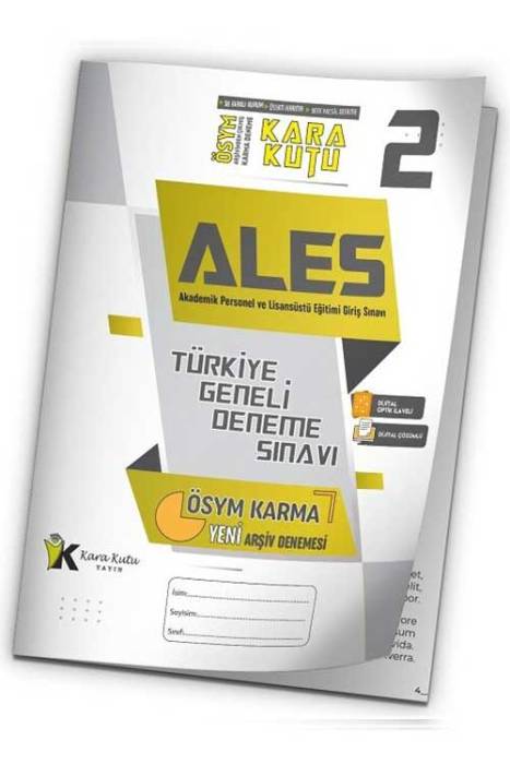 ALES Kara Kutu Türkiye Geneli Deneme 2. Kitapçık Dijital Çözümlü İnformal Yayınları