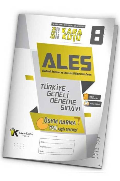 ALES Kara Kutu Türkiye Geneli Deneme 8. Kitapçık Dijital Çözümlü İnformal Yayınları