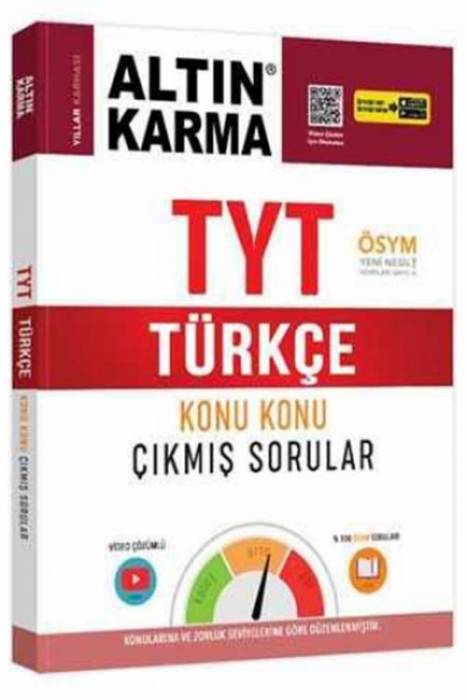 Altın Karma 2020 TYT Türkçe Konu Konu Çıkmış Sorular (Kolay-Orta-Zor) Altın Karma Yayınları