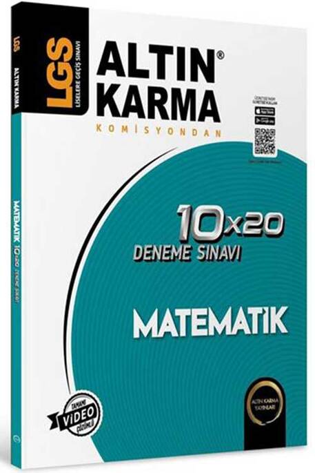 Altın Karma 8. Sınıf LGS Matematik 10x20 Deneme Altın Karma Yayınları