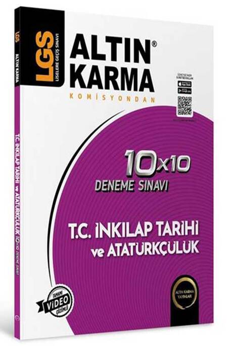 Altın Karma 8. Sınıf LGS T.C İnkılap Tarihi ve Atatürkçülük 10x10 Deneme Altın Karma Yayınları