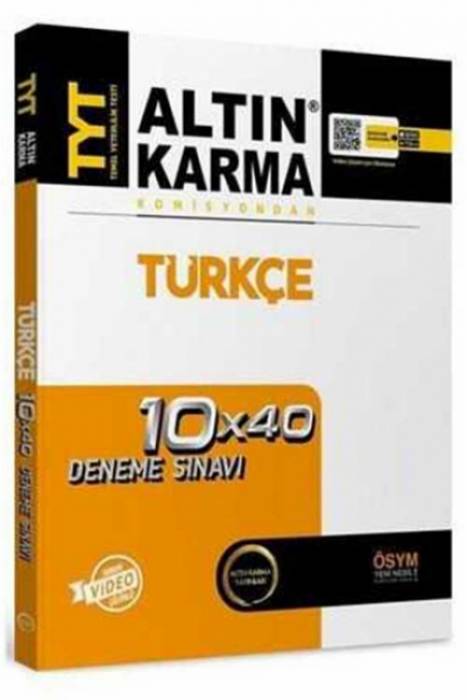 Altın Karma YKS TYT Türkçe 10x40 Deneme Video Çözümlü Altın Karma Yayınları