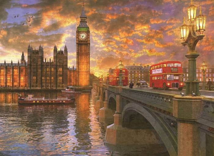 Anatolian Puzzle 1000 Parça Londra'da Günbatımı / Westminster Sunset ANA.1023