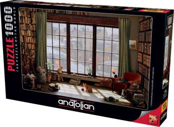Anatolian Puzzle 1000 Parça Pencere Kedileri / Window Cats ANA.1065 - Thumbnail