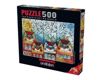 Anatolian Puzzle 500 Parça Kedi Evler 3590 - Thumbnail
