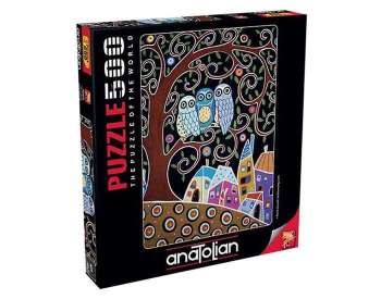 Anatolian Puzzle 500 Parça Üç Baykuş 3605 - Thumbnail