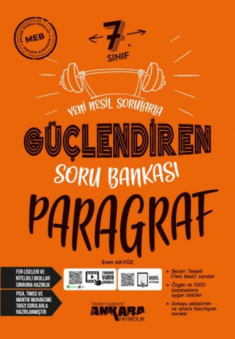Ankara 7. Sınıf Paragraf Güçlendiren Soru Bankası Ankara Yayıncılık