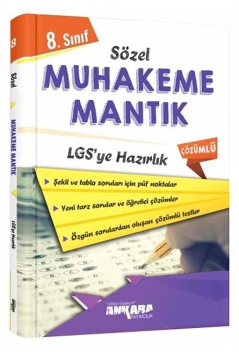 Ankara 8. Sınıf LGS Hazırlık Sözel Muhakeme Mantık Soru Bankası Ankara Yayıncılık