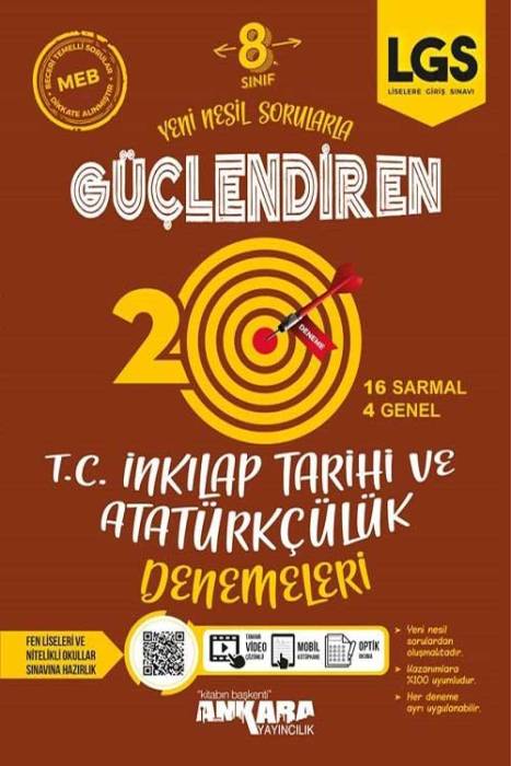 Ankara 8. Sınıf LGS TC İnkılap Tarihi ve Atatürkçülük Güçlendiren 20 Deneme
