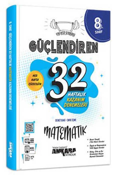 Ankara 8. Sınıf Matematik Güçlendiren 32 Haftalık Kazanım Denemeleri Ankara Yayıncılık