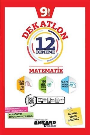 Ankara 9. Sınıf Matematik Dekatlon 12 Deneme Ankara Yayıncılık