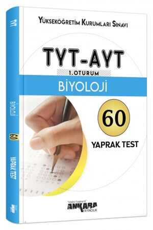 Ankara TYT AYT Biyoloji 60 Yaprak Test Ankara Yayıncılık
