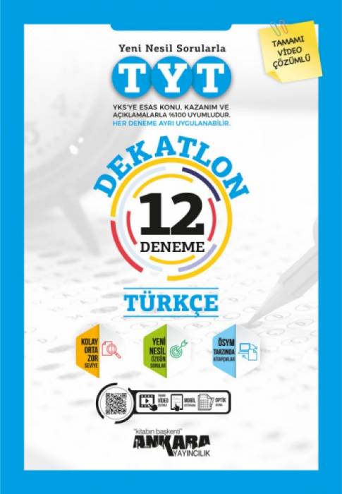 Ankara TYT Türkçe Dekatlon 12 Deneme Ankara Yayıncılık