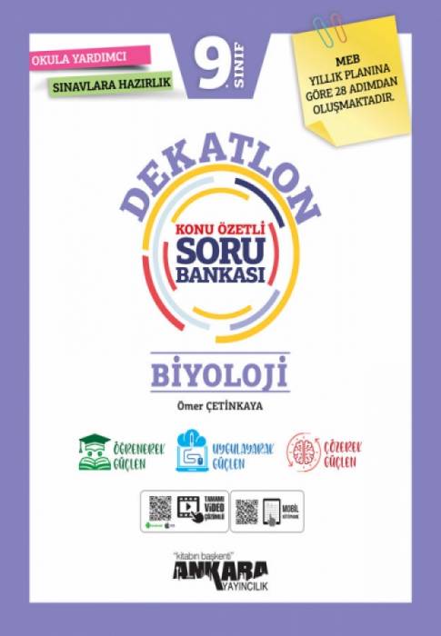 Ankara Yayıncılık 9. Sınıf Biyoloji Dekatlon Soru Bankası Ankara Yayıncılık