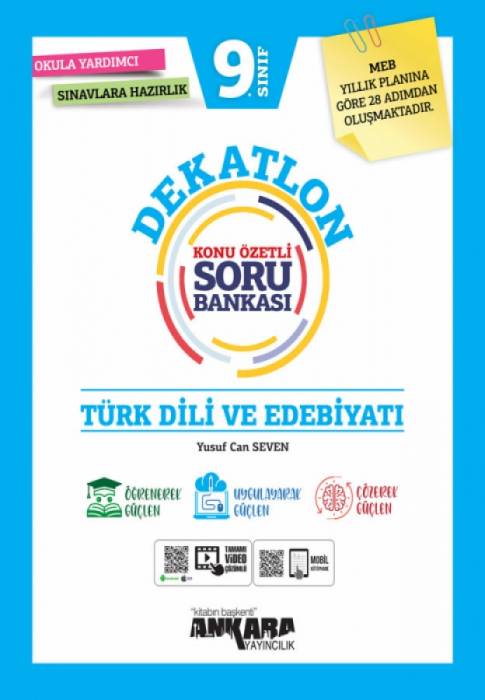 Ankara Yayıncılık 9. Sınıf Türk Dili ve Edebiyatı Dekatlon Soru Bankası Ankara Yayıncılık