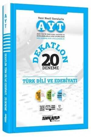 Ankara Yayıncılık YKS AYT Türk Dili ve Edebiyatı 20 Deneme Dekatlon Video Çözümlü Ankara Yayıncılık