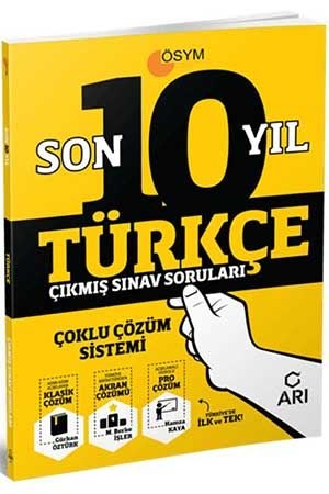Arı Türkçe Son 10 Yıl Çıkmış Sınav Soruları Arı Yayıncılık