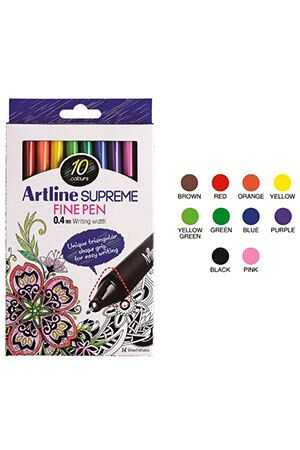 Artline Keçe Uçlu Kalem Finepen Set 10 Renk