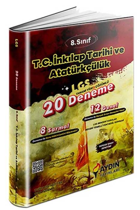 Aydın 8. Sınıf LGS İnkılap Tarihi ve Atatürkçülük 20 Deneme Aydın Yayınları