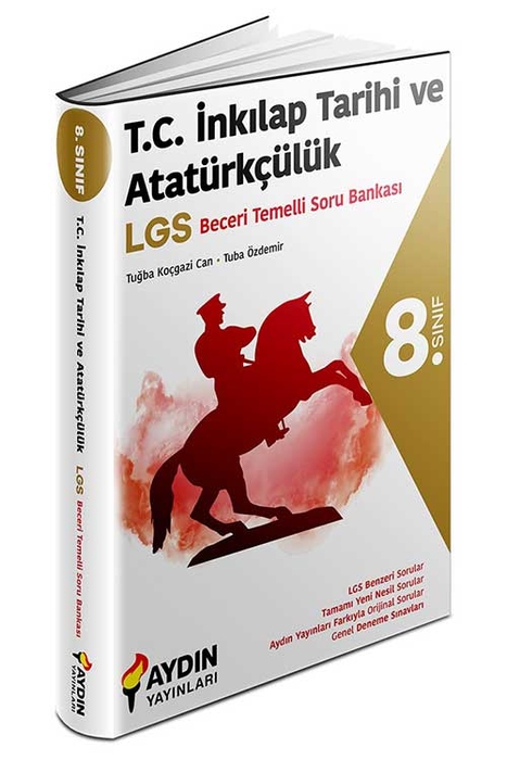 Aydın 8. Sınıf LGS TC İnkılap Tarihi ve Atatürkçülük Beceri Temelli Soru Bankası Aydın Yayınları