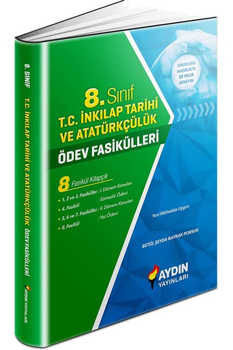 Aydın 8. Sınıf T. C. İnkılap Tarihi ve Atatürkçülük Ödev Fasikülleri Aydın Yayınları