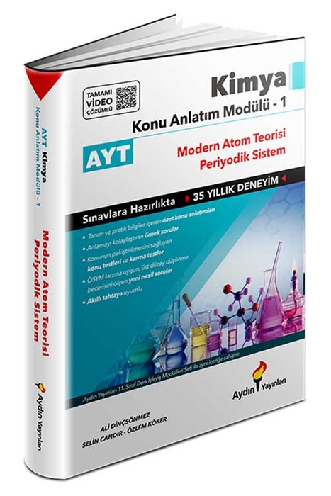 Aydın AYT Kimya Konu Anlatım Modülü 1 (Modern Atom Teorisi-Periyodik Cetvel) Aydın Yayınları