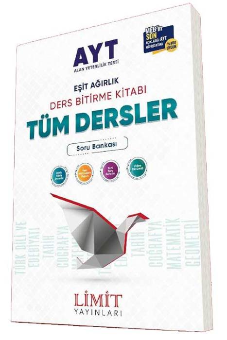 AYT Eşit Ağırlık Ders Bitirme Kitabı Tüm Dersler Soru Bankası Limit Yayınları