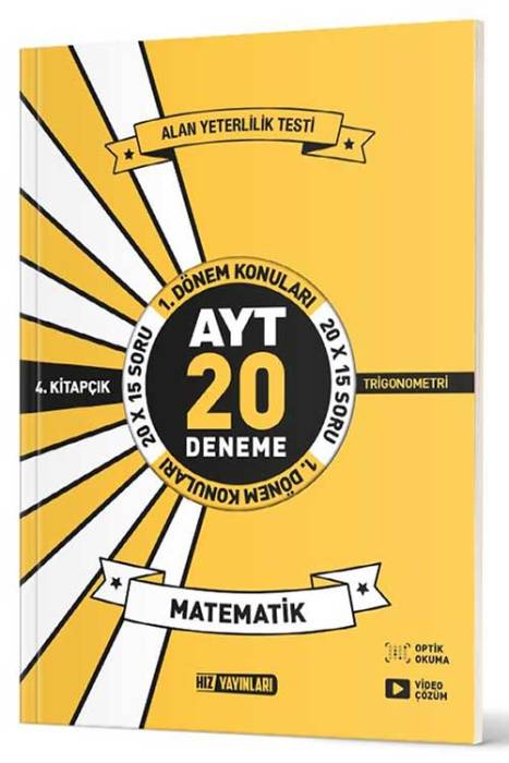 AYT Matematik 20' Li İlk Dönem Deneme 4. Kitap Hız Yayınları