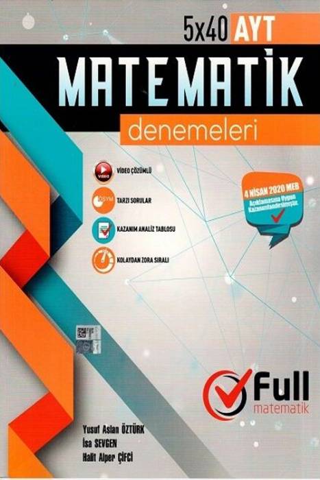 AYT Matematik 5 x 40 Özel Denemeleri Full Matematik Yayınları