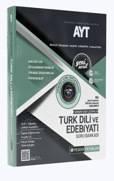 AYT Türk Dili ve Edebiyatı Soru Bankası Pegem Akademi Yayınları