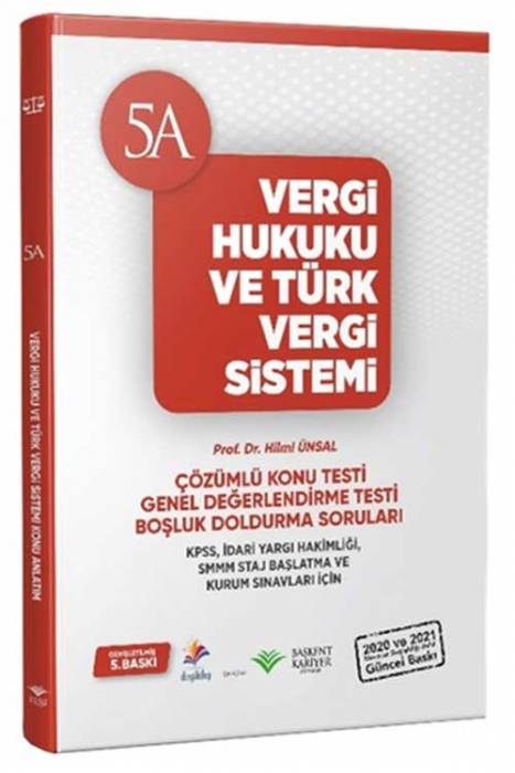 Başkent Kariyer 2021 KPSS Vergi Hukuku ve Türk Vergi Sistemi Başkent Kariyer Yayınları
