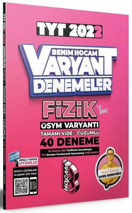 Benim Hocam 2022 YKS TYT Fizik Varyant 40 Deneme - Barış Akıncıoğlu Benim Hocam Yayınları