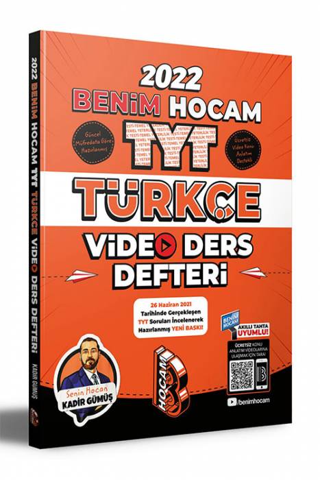 Benim Hocam 2022 TYT Türkçe Video Ders Defteri Yayınları