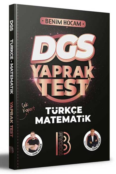 2023 DGS Türkçe - Matematik Yaprak Test Benim Hocam Yayınları