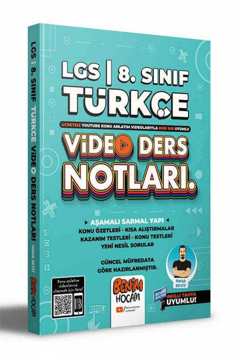 Benim Hocam 2022 LGS 8.Sınıf Türkçe Video Ders Notları Benim Hocam Yayınları