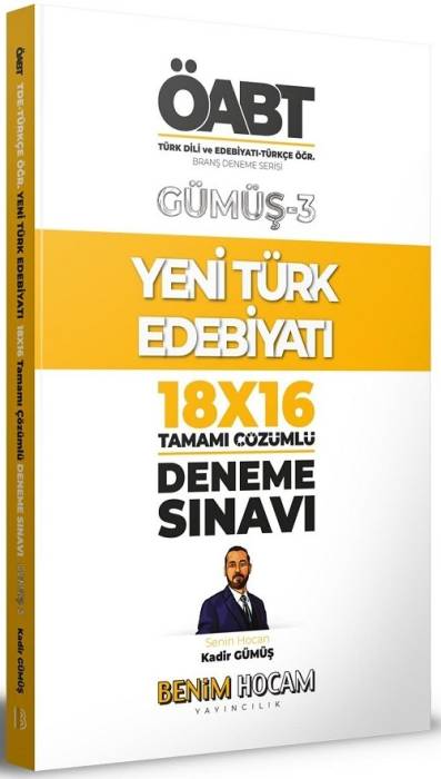 Benim Hocam 2022 ÖABT Türk Dili Edebiyatı Yeni Türk Edebiyatı 18x16 Deneme Gümüş-3 Benim Hocam Yayınları