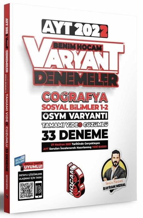 Benim Hocam 2022 YKS AYT Coğrafya Varyant 33 Deneme Video Çözümlü - Bayram Meral Benim Hocam Yayınları