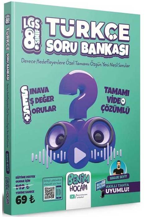 Benim Hocam 8. Sınıf LGS Türkçe Ses Soru Bankası Video Çözümlü Benim Hocam Yayınları