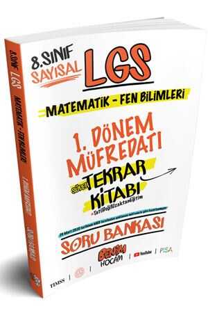 Benim Hocam LGS 8.Sınıf Sayısal 1.Dönem Tekrarı Soru Bankası Benim Hocam Yayınları