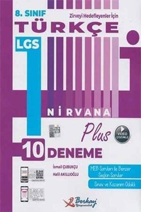 Berkay 8. Sınıf LGS Türkçe Nirvana Plus 10 Deneme Berkay Yayıncılık