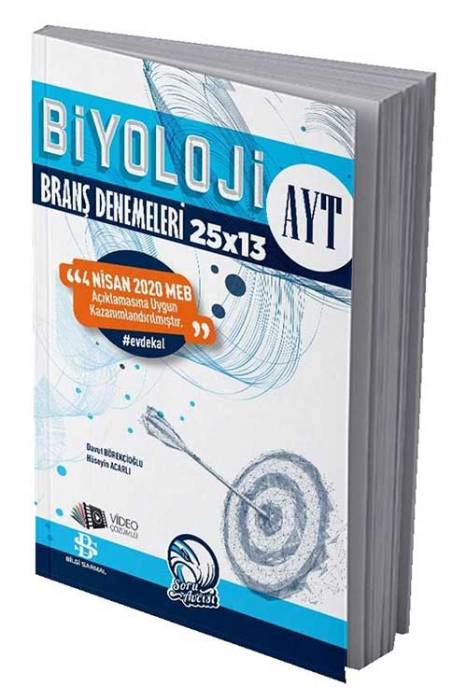 Bilgi Sarmal AYT Biyoloji 25 x 13 Evdekal Özel Branş Denemeleri Bilgi Sarmal Yayınları