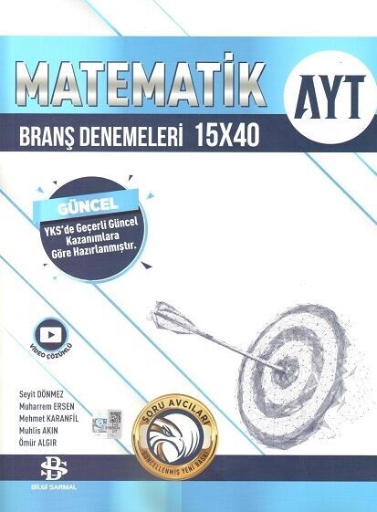 AYT Matematik 15 x 40 Branş Denemeleri Bilgi Sarmal Yayınları 