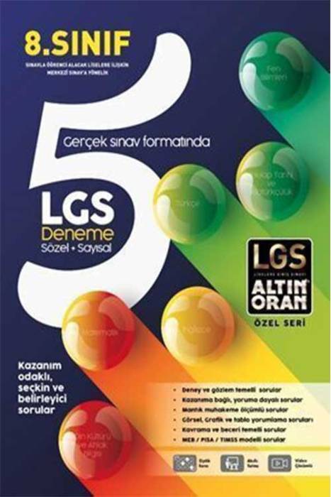 Borealis 8. Sınıf LGS Sözel Sayısal Altın Oran 5 Deneme Borealis Yayıncılık