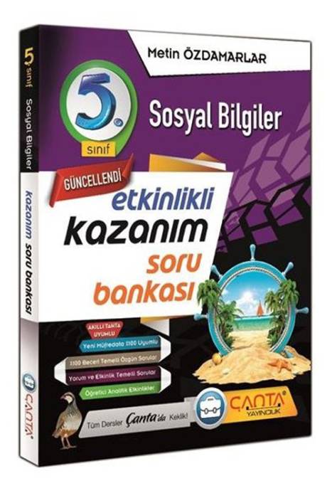 Çanta 5.Sınıf Sosyal Bilgiler Etkinlikli Kazanım Soru Bankası Çanta Yayınları