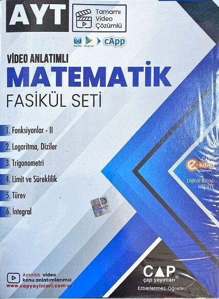 Çap AYT Matematik Seti Tamamı Video Çözümlü Çap Yayınları