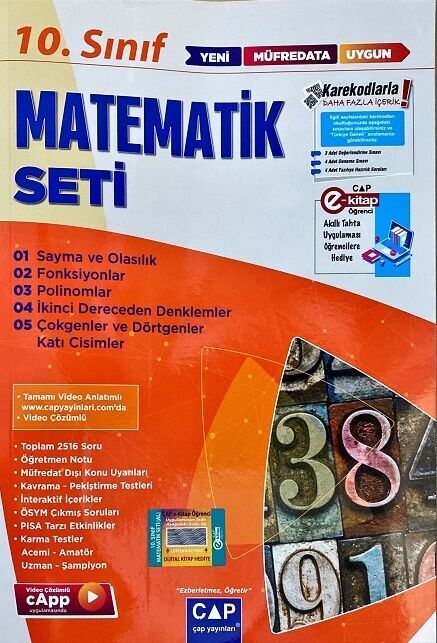 Çap 10. Sınıf Anadolu Matematik Seti Çap Yayınları 
