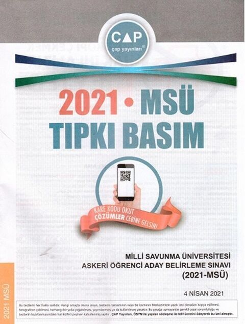 Çap 2021 MSÜ Tıpkı Basım Çap Yayınları