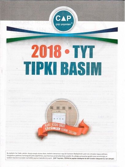 Çap Yayınları TYT 2018 Tıpkı Basım