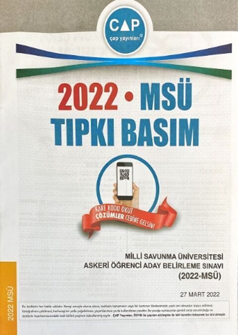 Çap Yayınları Üniversiteye Hazırlık MSÜ 2022 Tıpkı Basım